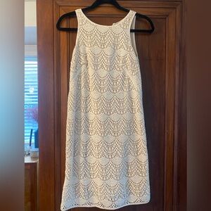 Ann Taylor Loft White Eyelet Dress